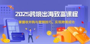 2025跨境出海致富课程，掌握收并购与营销技巧，实现跨境成功-网创资源