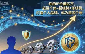 你的IP价值亿万，超级个体=摇钱树+印钞机，打造个人品牌，成为超级个体-网创资源