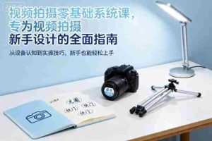 视频拍摄零基础系统课，专为视频拍摄新手设计的全面指南-网创资源