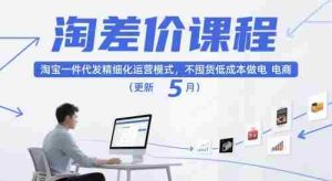 淘差价课程，淘宝一件代发精细化运营模式，不囤货低成本做电商（更新10月）-网创资源
