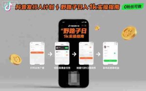 抖音发行人计划全新野路子玩法，随时随地，只要有手机，就能操作，日入1k+【揭秘】-网创资源