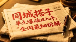 同城搭子群19.9单点爆破日入千，搭子组局月入万，全网最细拆解-网创资源