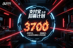 （15510期）支付宝2.0招募计划 单号3700， 正规平台保姆级玩法无脑操作，  小白也…-网创资源