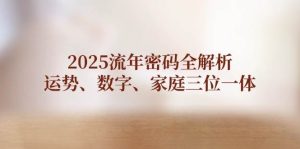 2025流年密码全解析，运势、数字、家庭三位一体-网创资源