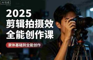 2025剪辑拍摄特效全能创作课，零基础到全能创作-网创资源