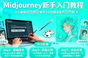 midjourney新手入门教程：人人都是AI艺术家，新手小白也能变身艺术大师-网创资源