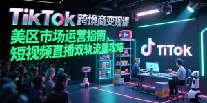 （15344期）TikTok跨境电商变现课，美区市场运营指南，短视频直播双轨流量攻略-网创资源
