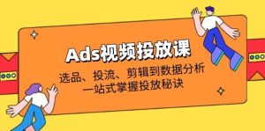 Ads视频投放课全解析：选品、投流、剪辑到数据分析，一站式掌握投放秘诀-网创资源