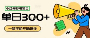 小红书抄书项目，无脑操作，一天3张-网创资源