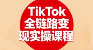TikTok全链路变现实操课程，全方位助力学员掌握TK变现技能-网创资源