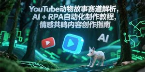 （15174期）YouTube动物故事赛道解析，AI+RPA自动化制作教程，情感共鸣内容创作指南-网创资源