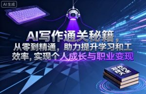 AI写作通关秘籍，从零到精通，助力提升学习和工作效率，实现个人成长与职业变现-网创资源