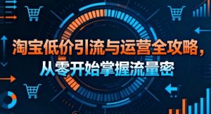 淘宝低价引流与运营全攻略，从零开始掌握流量密码-网创资源