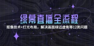 （15044期）绿幕直播全流程：抠像技术+灯光布局，解决画面绿边虚焦等12类问题-网创资源