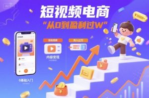 短视频电商：短视频变现从0到盈利过W-网创资源
