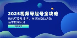 （14919期）2025视频号起号全攻略，微信豆投放技巧，自然流撬动方法，话术框架设计-网创资源