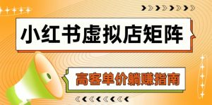 （14833期）小红书虚拟店矩阵，AI铺货/笔记狂怼/选品搬运/自动发货，高客单价躺赚指南-网创资源