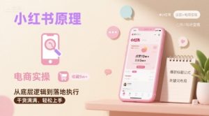 小红书原理以及详细实操流程，小红书电商教程-网创资源