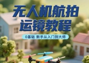 无人机航拍运镜教程，0基础新手从入门到大师-网创资源