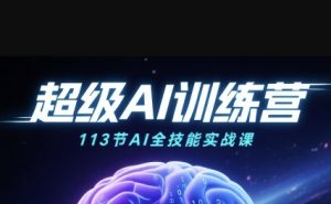 超级AI视频：绘画、带货、职场全场景113节通关课，解锁AI无限可能，开启精彩AI之旅-网创资源