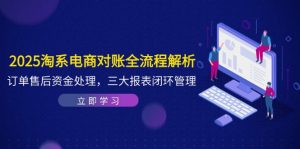 （14717期）2025淘系电商对账全流程解析，订单售后资金处理，三大报表闭环管理-网创资源