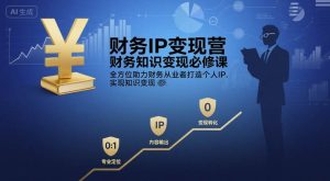 财务IP变现营，财务知识变现必修课，全方位助力财务从业者打造个人IP，实现知识变现-网创资源