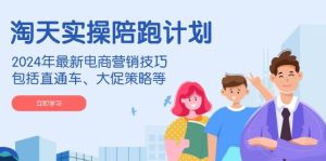 淘天实操陪跑计划，2024年最新电商营销技巧，包括直通车、大促策略等-网创资源