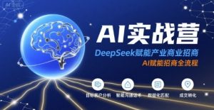 AI实战营：DeepSeek赋能产业商业招商，AI赋能招商全流程-网创资源