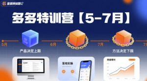 多多特训营【5-7月】产品决定上限，方法决定下限，各种玩法技巧落地实操-网创资源