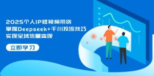 （14458期）2025个人IP短视频带货，掌握Deepseek+千川投流技巧，实现全域流量变现-网创资源