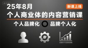个人商业体的内容营销课25年8月，个人品牌化，品牌个人化，自媒体ip内容营销策略-网创资源