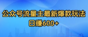 公众号流量主最新爆款玩法拆解，日入多张-网创资源