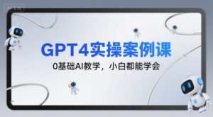 GPT4实操案例课，0基础AI教学，小白都能学会-网创资源