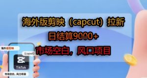 海外版剪映(capcut)拉新，日结算1k+，市场空白，风口项目-网创资源
