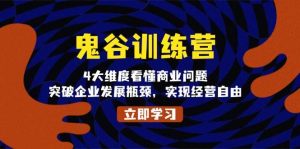 鬼谷训练营，4大维度看懂商业问题，突破企业发展瓶颈，实现经营自由-网创资源