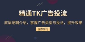 精通TK广告投流：底层逻辑介绍，掌握广告类型与投法，提升效果-网创资源