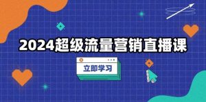 2024超级流量营销直播课，低成本打法，提升流量转化率，案例拆解爆款-网创资源