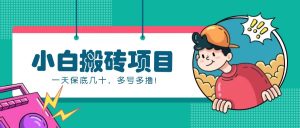 新手小白也能操作的百家号动态搬砖项目，零成本零门槛一天保底几十，多号多撸！-网创资源