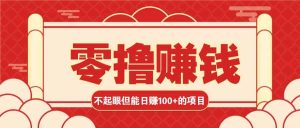 3个不起眼但是能轻松日收益100+的赚钱项目，零基础也能赚！！！-网创资源