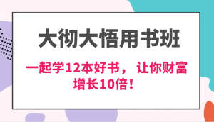 大彻大悟用书班，价值N万的课，一起学12本好书， 交付力创新提高3倍，财富增长10倍！-网创资源