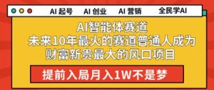 AI智能体赛道未来10年最火的赛道普通人成为财富新贵最大的风口项目提前入局月入1W-网创资源