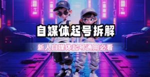 一天5张？自媒体起号完整拆解_新人自媒体起号必看【超详细攻略】-网创资源