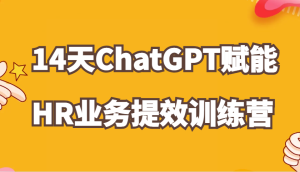 ChatGPT赋能HR业务提效14天训练营，从小白到应用高手在HR工作中灵活应用-网创资源