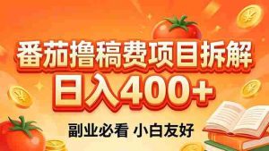 （18255期）番茄撸稿费项目拆解，日入400+，2026王牌项目！副业必看，0 门槛躺赚，小白副业首选！-网创资源