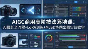 （18254期）AIGC商用高阶技法落地课：AI摄影全流程+LoRA训练+MJSD协同出图实战教学-网创资源