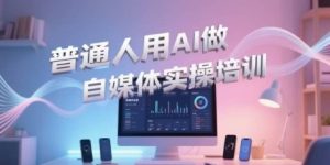 普通人用AI做自媒体实操培训，普通人一个人用ai做自媒体，视频制作、短视频引流、直播带货，轻松入门-网创资源