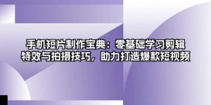 手机短片制作宝典：零基础学习剪辑、特效与拍摄技巧，助力打造爆款短视频-网创资源
