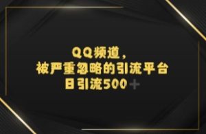 引流蓝海QQ频道，日引500+创业粉-网创资源