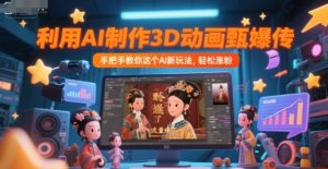 利用AI制作3D动画甄嬛传，流量爆了，手把手教你这个AI新玩法，轻松涨粉-网创资源