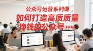 公众号运营系列课，如何打造高质量挣钱的公众号-网创资源